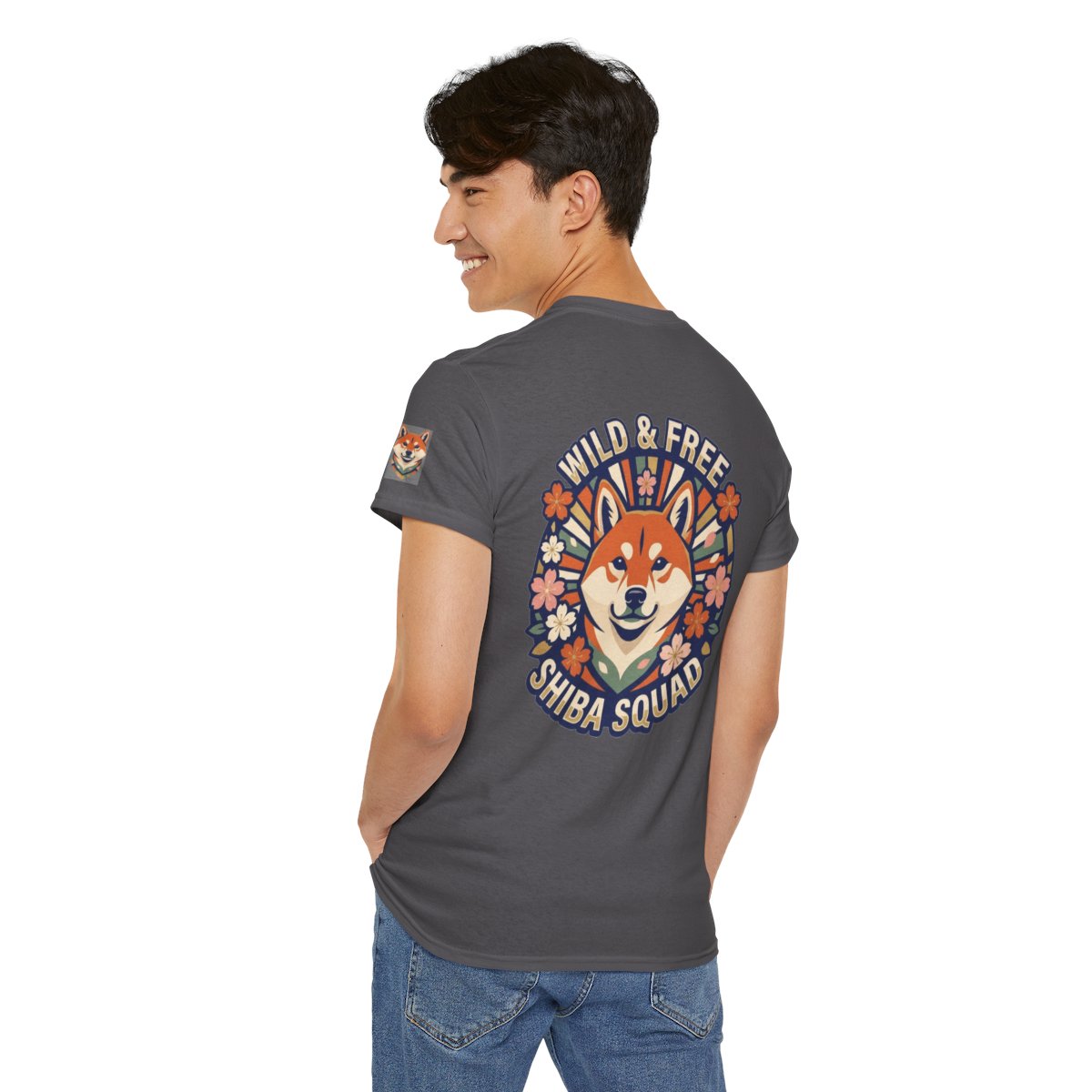 Color: Charcoal | Shiba Squad Premium Graphic Tee