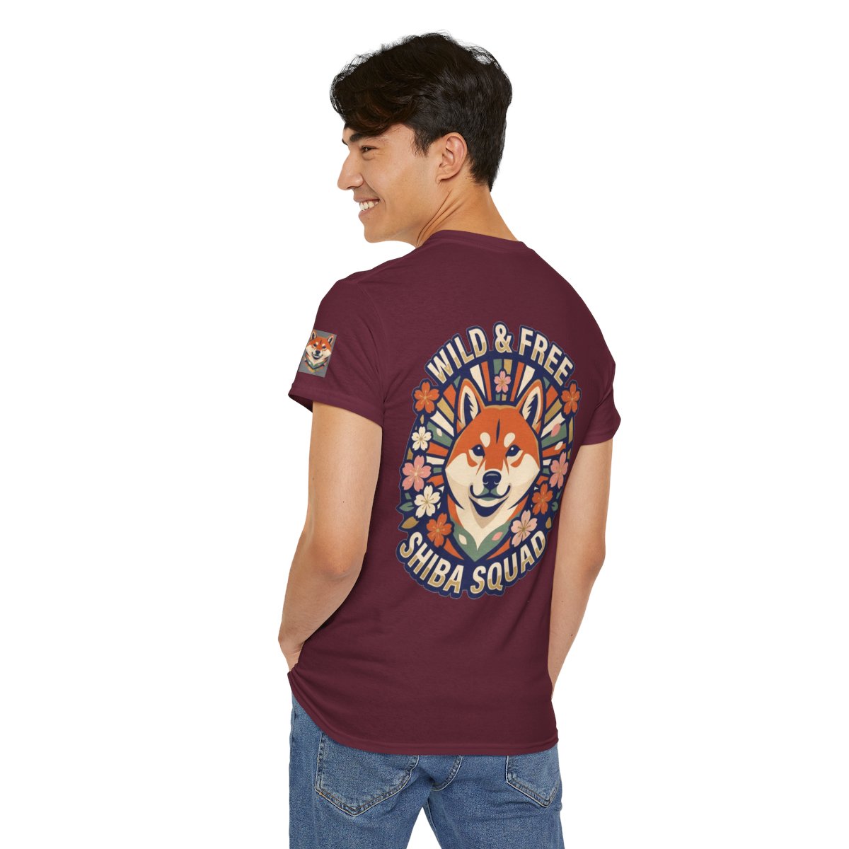 Color: Maroon | Shiba Squad Premium Graphic Tee