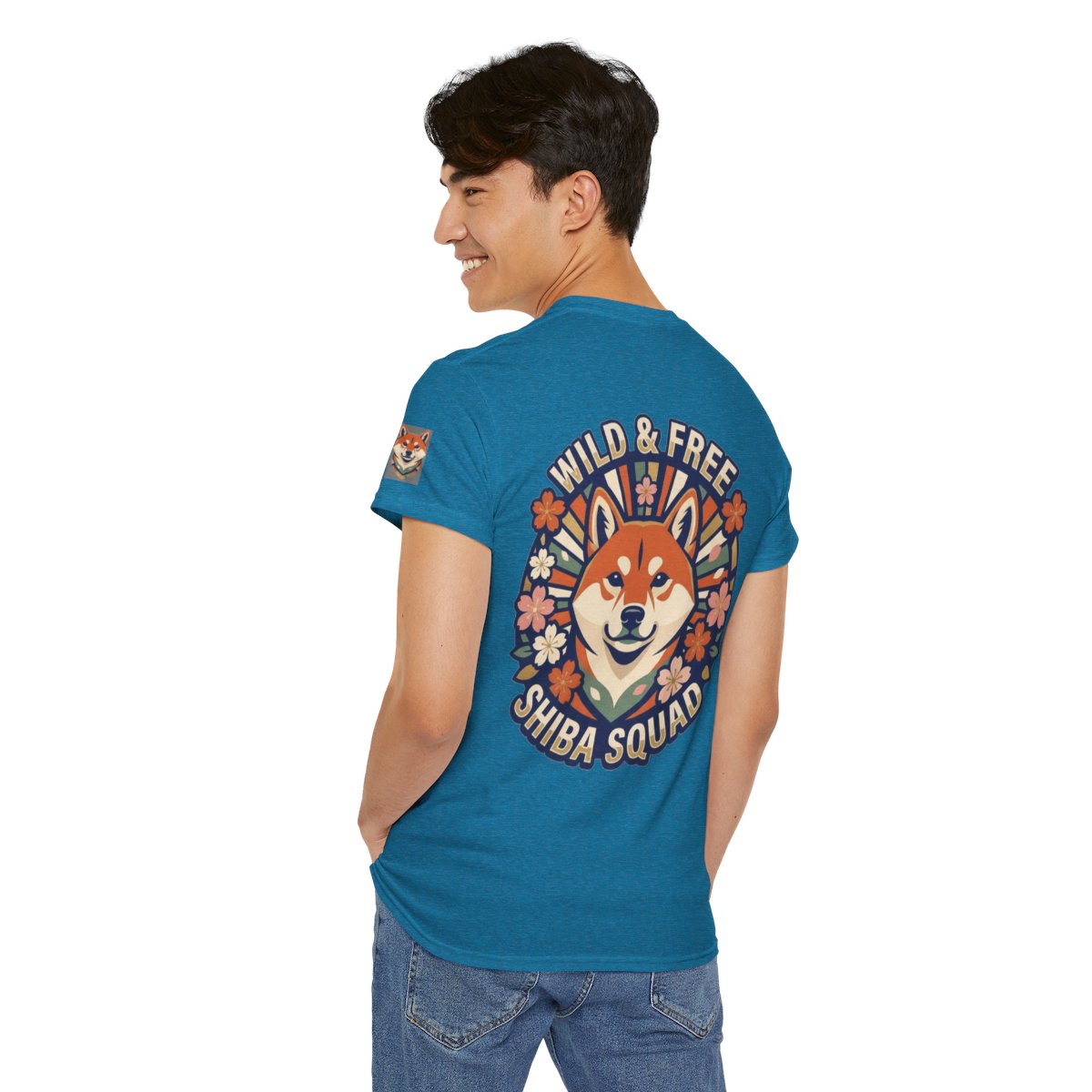 Color: Antique Sapphire | Shiba Squad Premium Graphic Tee