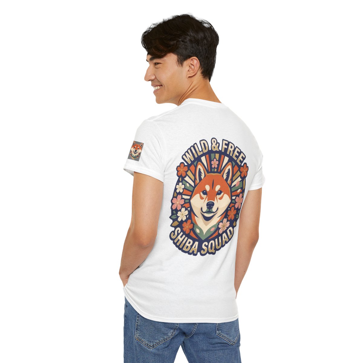 Color: White | Shiba Squad Premium Graphic Tee