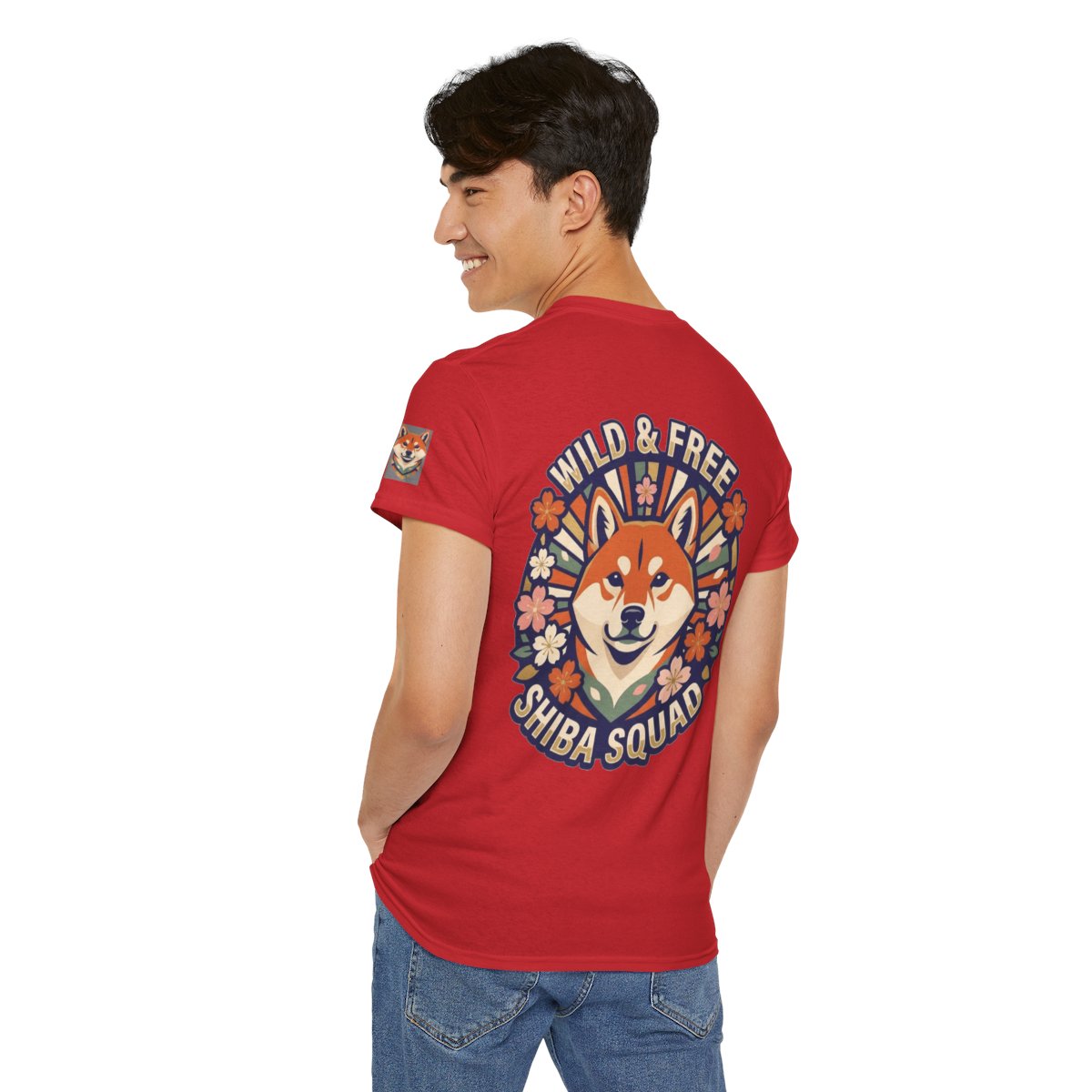 Color: Red | Shiba Squad Premium Graphic Tee
