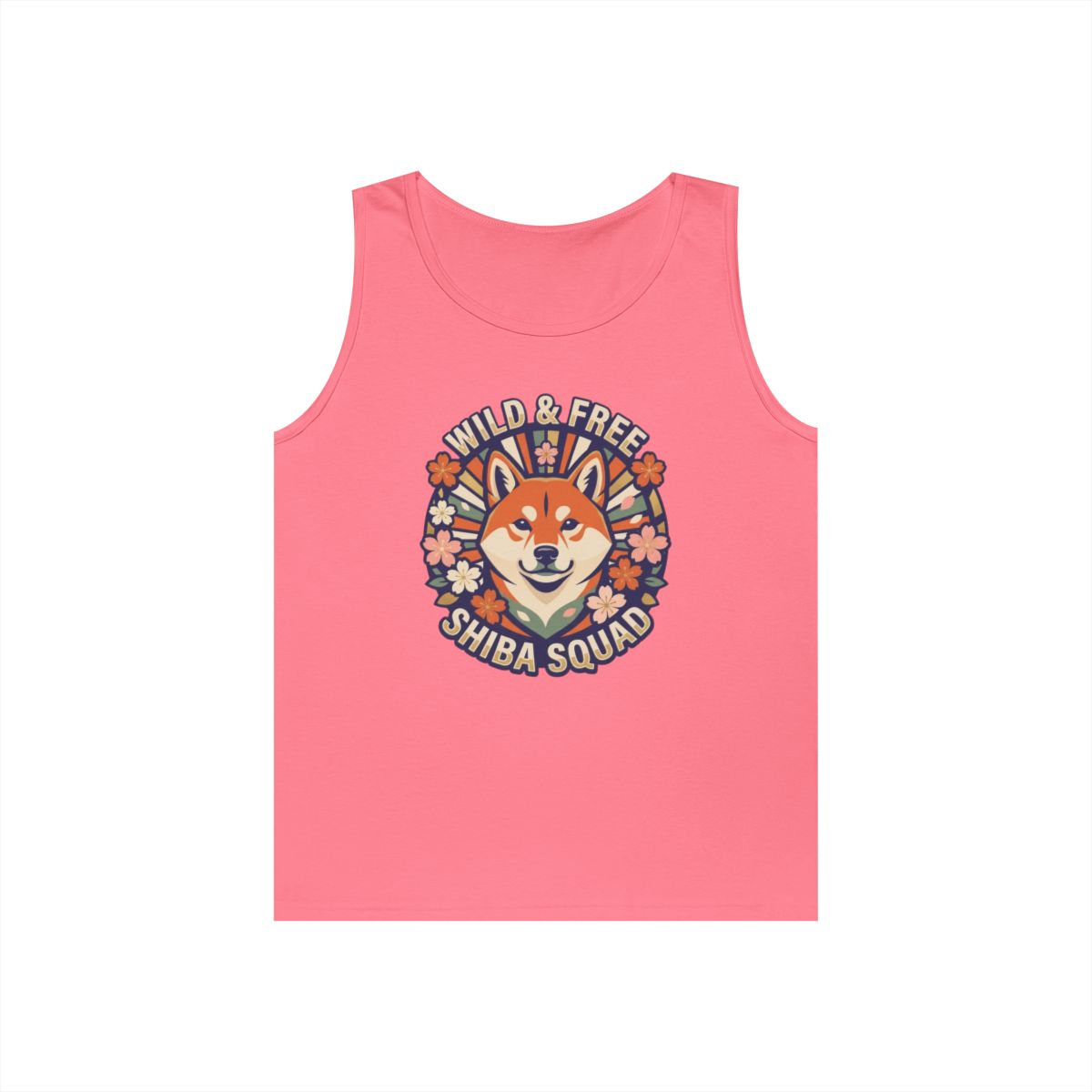 Color: Safety Pink | Shiba Squad Tank Top