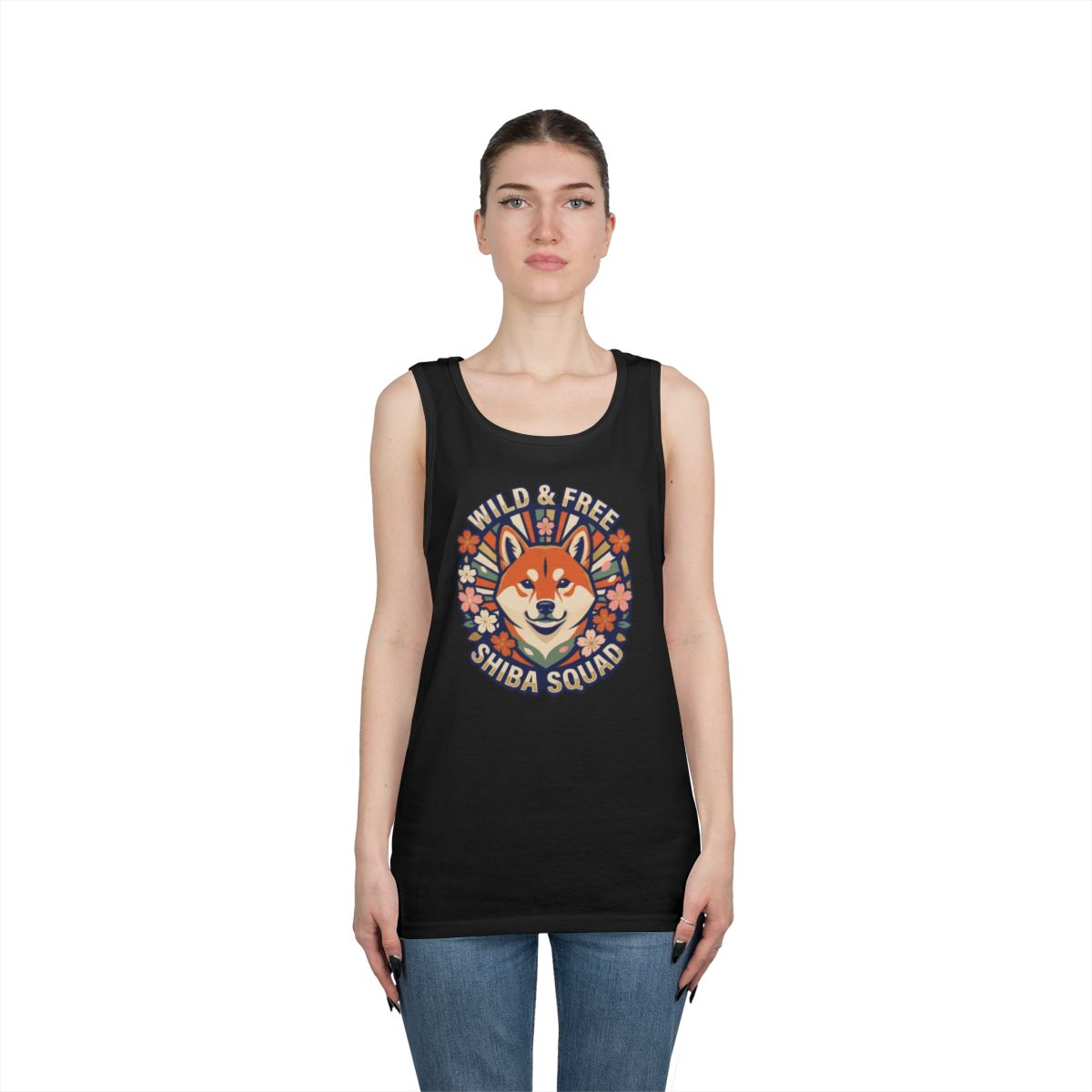 Color: Black | Shiba Squad Tank Top