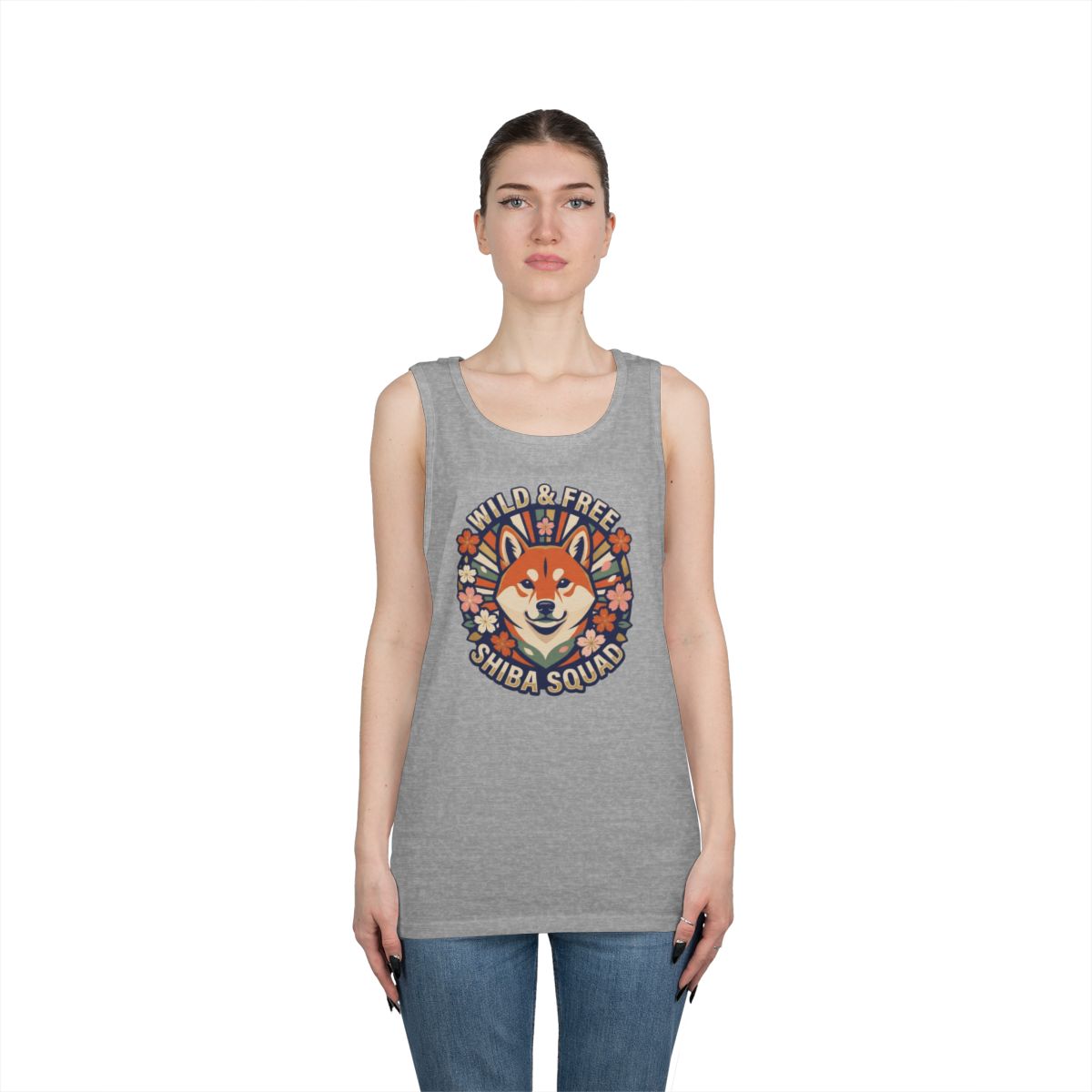 Color: Sport Grey | Shiba Squad Tank Top