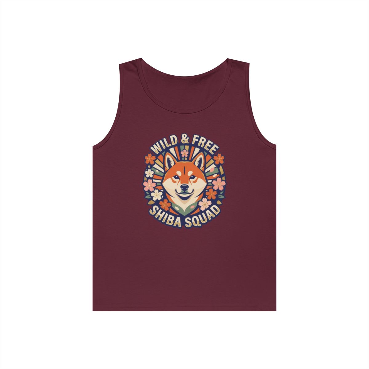 Color: Maroon | Shiba Squad Tank Top