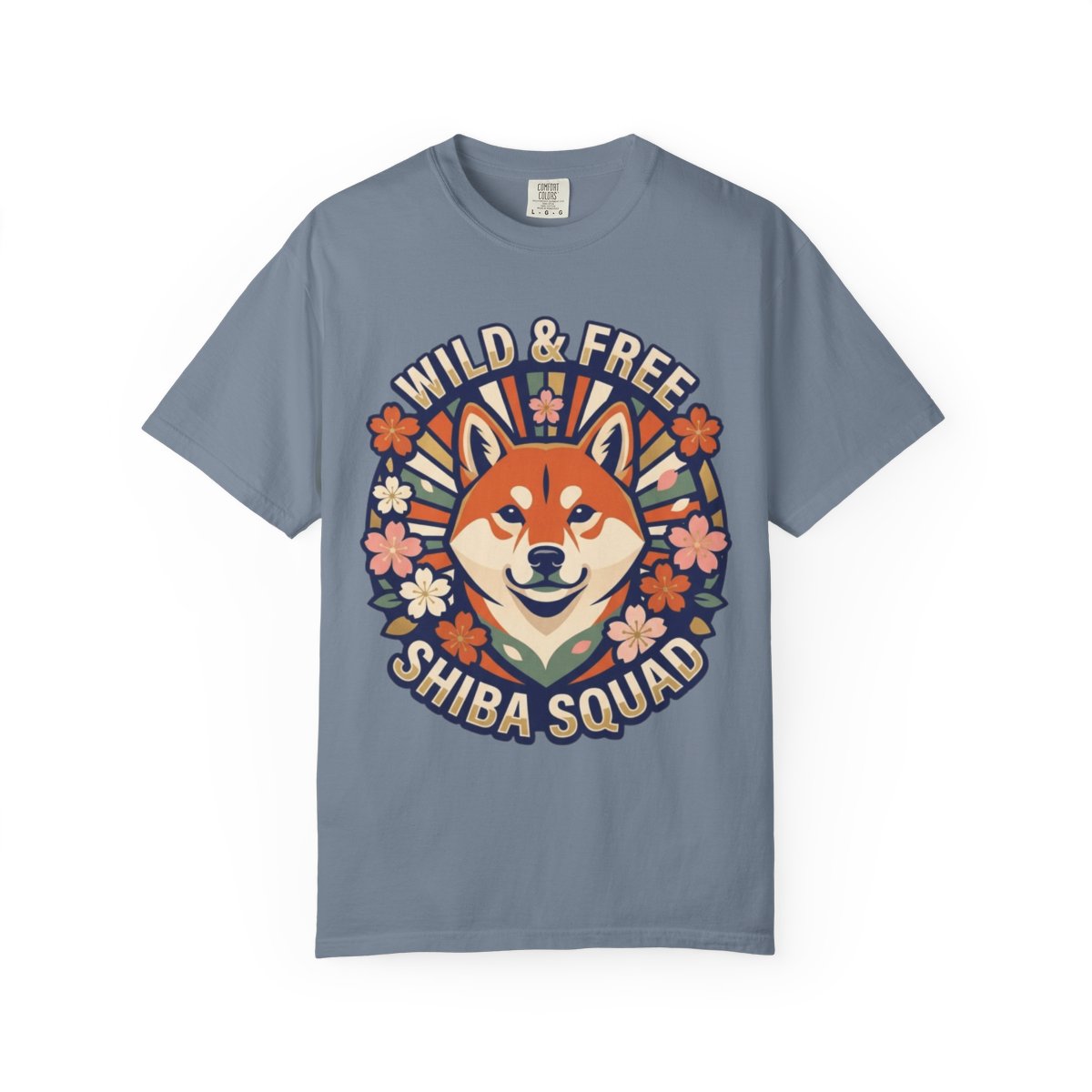 Color: Blue Jean | Shiba Squad Unisex Garment-Dyed Tee