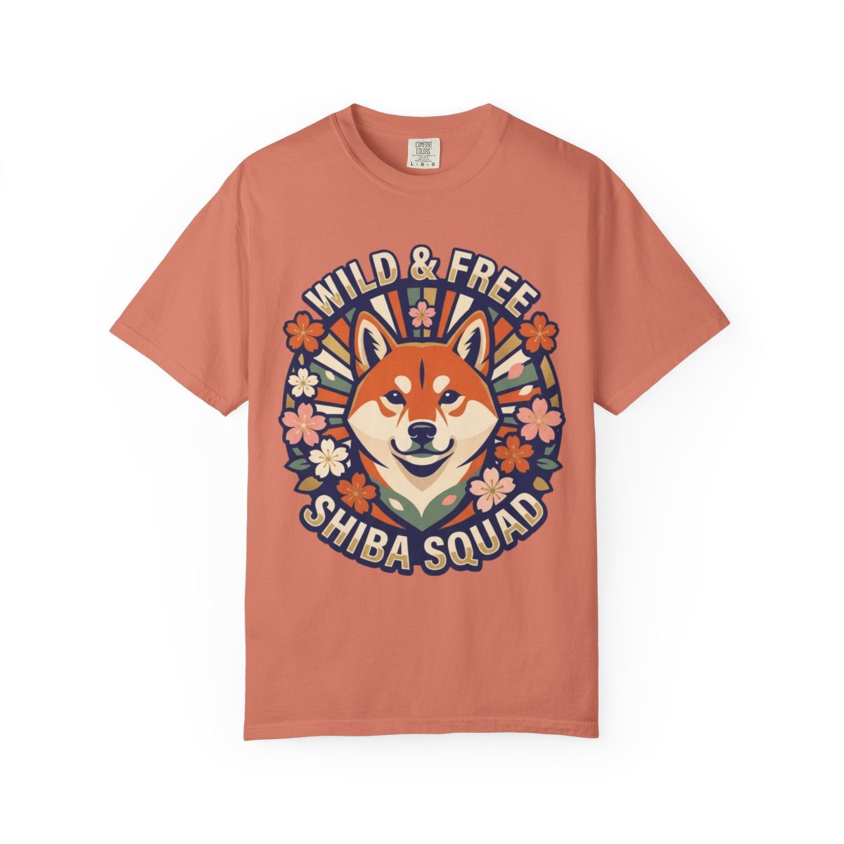 Color: Terracotta | Shiba Squad Unisex Garment-Dyed Tee