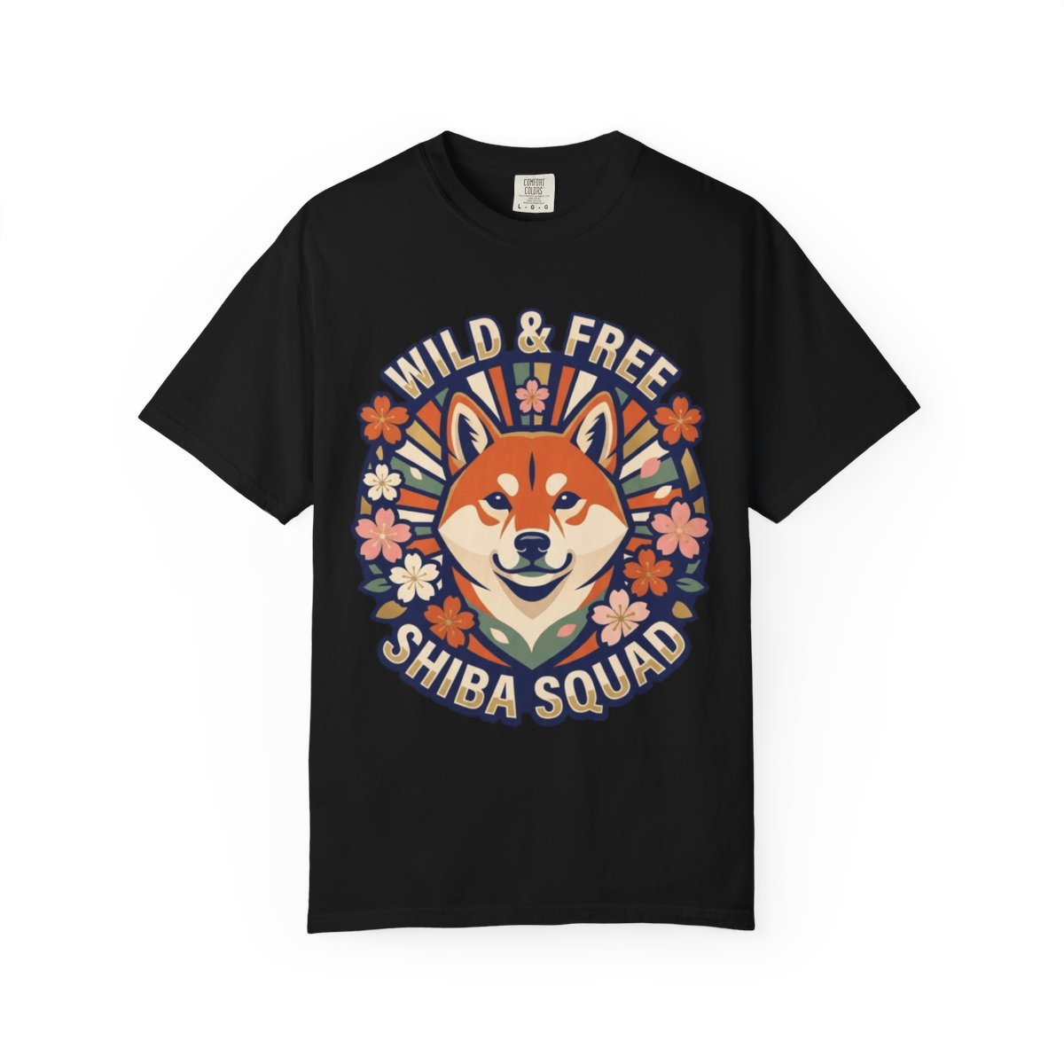 Color: Black | Shiba Squad Unisex Garment-Dyed Tee