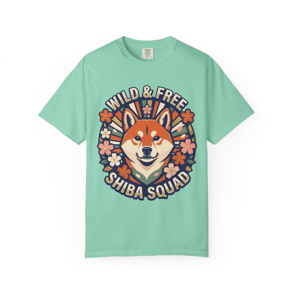 Color: Island Reef | Shiba Squad Unisex Garment-Dyed Tee