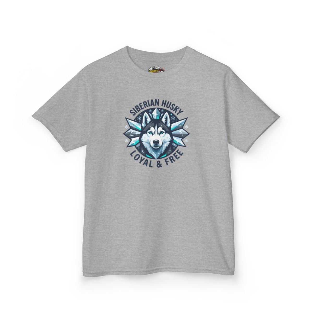 Color: Sport Grey | Siberian Husky Loyal & Free Kids Tee