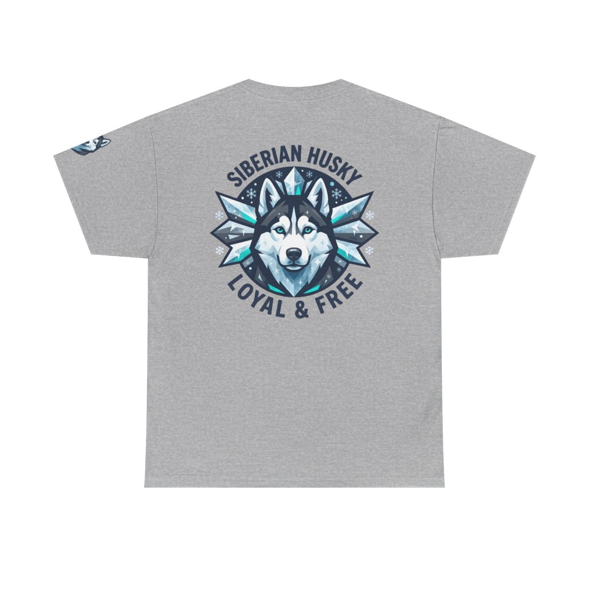 Color: Sport Grey | Siberian Husky Loyal & Free Premium Graphic Tee