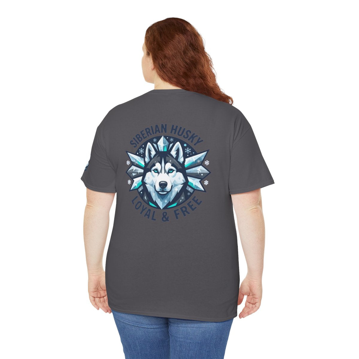 Color: Charcoal | Siberian Husky Loyal & Free Premium Graphic Tee