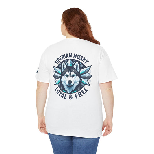 Color: White | Siberian Husky Loyal & Free Premium Graphic Tee