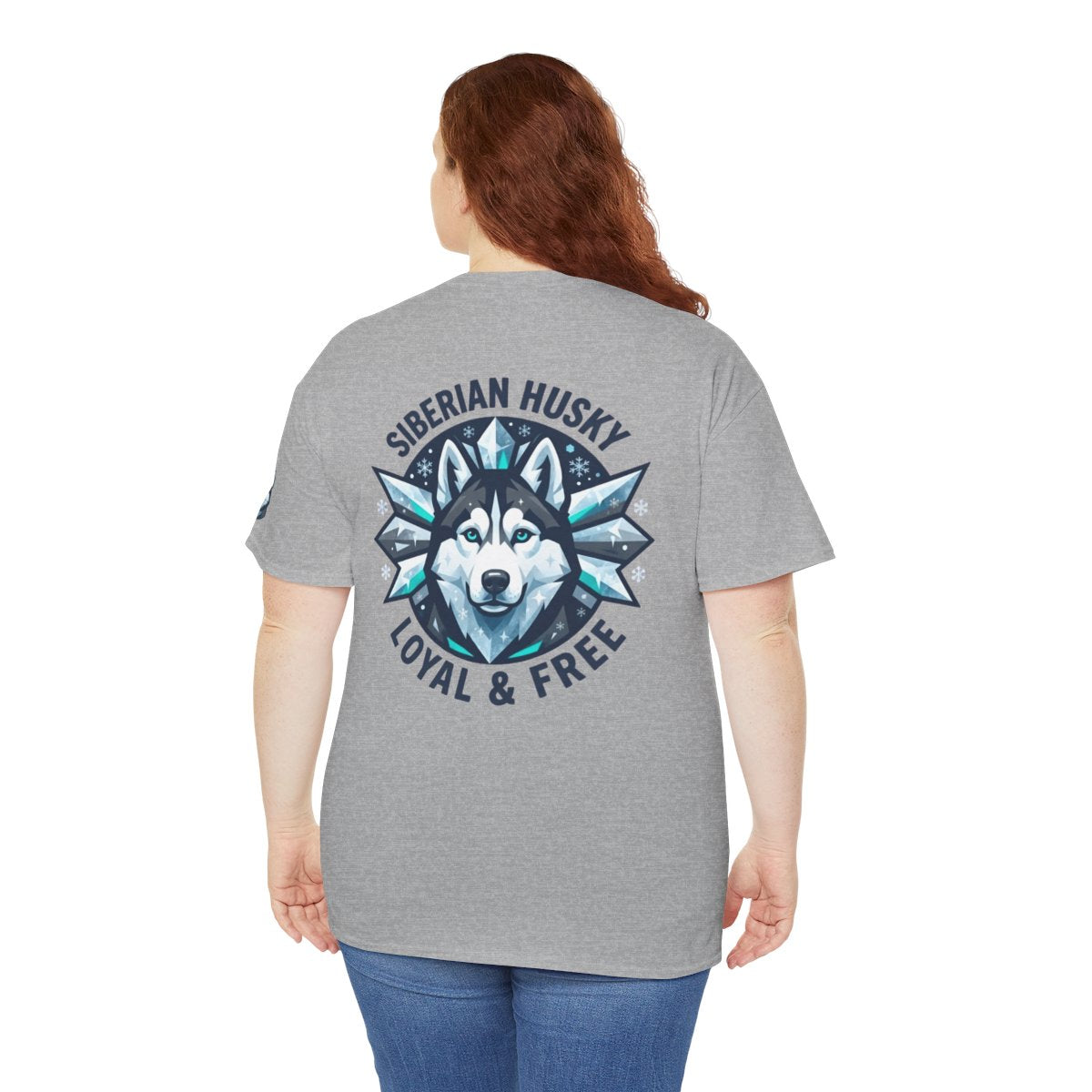 Color: Sport Grey | Siberian Husky Loyal & Free Premium Graphic Tee