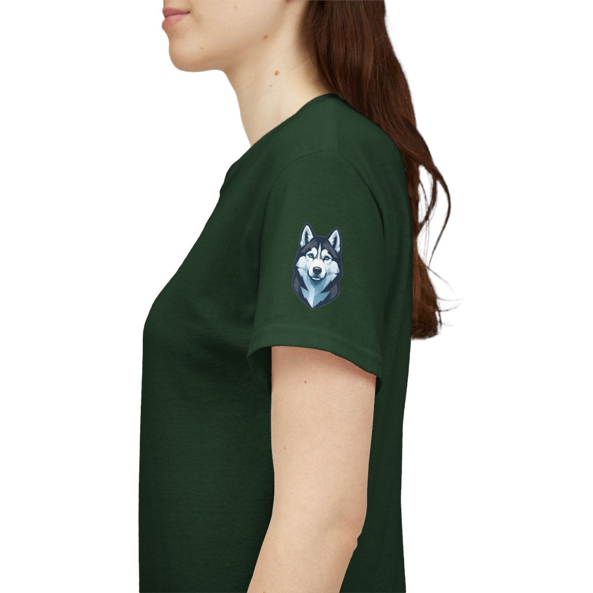 Color: Forest Green | Siberian Husky Loyal & Free Premium Graphic Tee