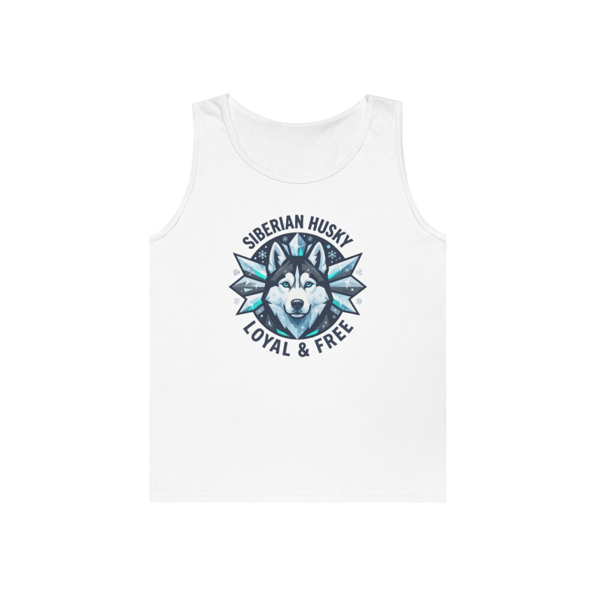 Color: White | Siberian Husky Loyal & Free Tank Top