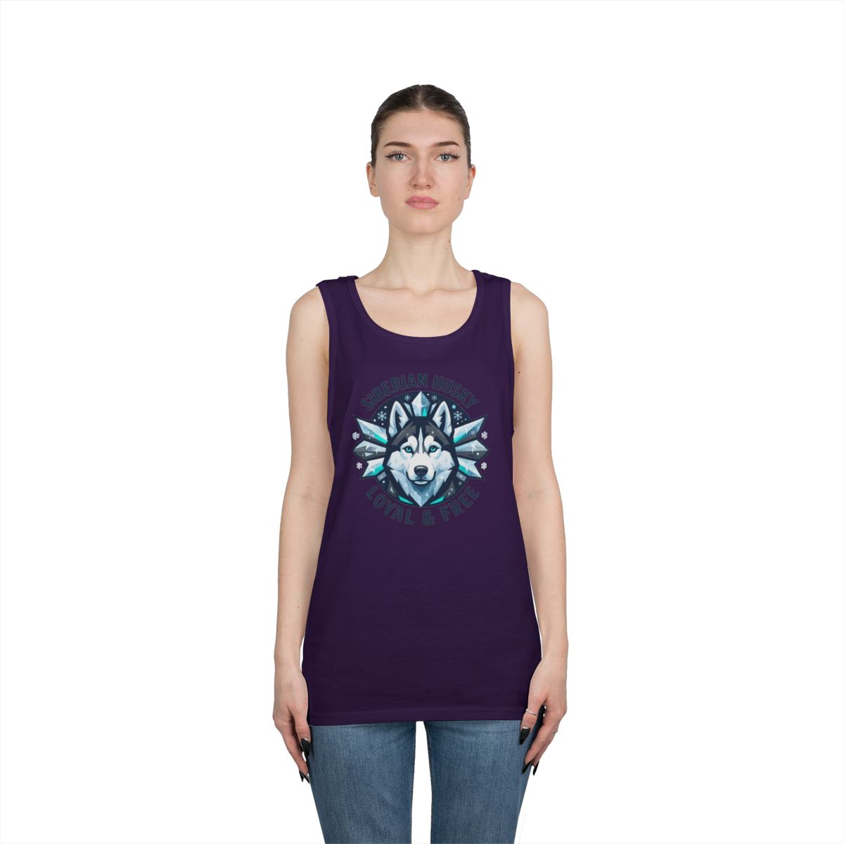 Color: Purple | Siberian Husky Loyal & Free Tank Top