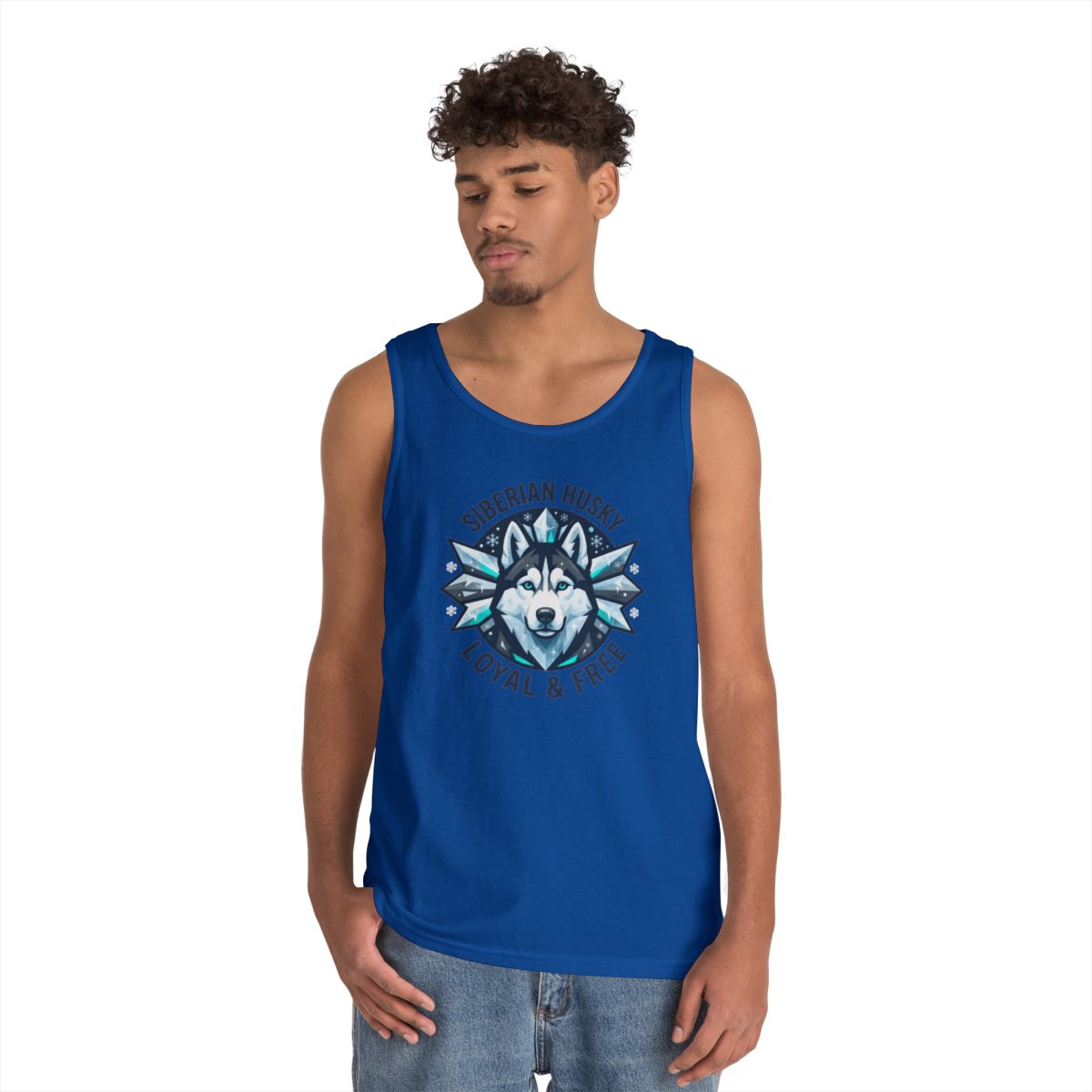 Color: Royal | Siberian Husky Loyal & Free Tank Top