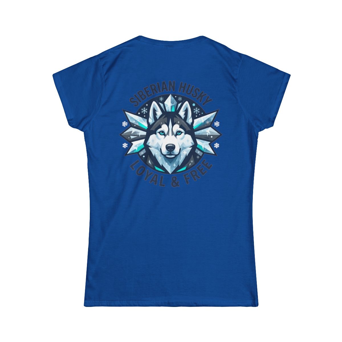 Color: Royal | Siberian Husky Loyal & Free Women's Tee