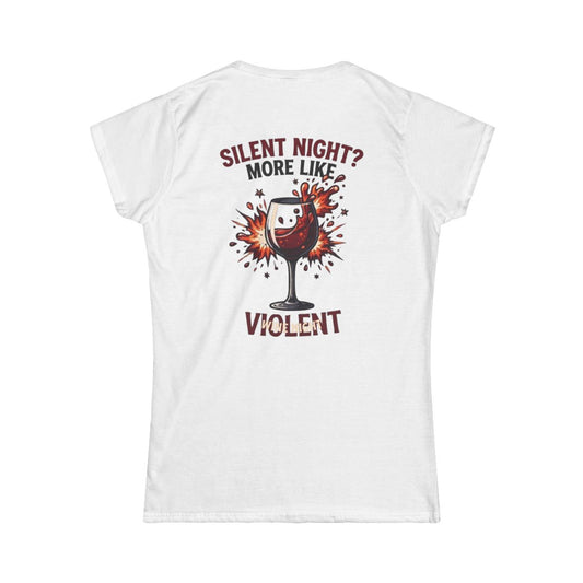 Color: White | Silent Night - Violent Wine Night Women's Tee