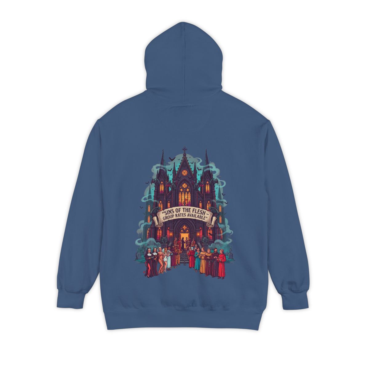 Color: True Navy | Sins of The Flesh Group Rates Garment-Dyed Hoodie