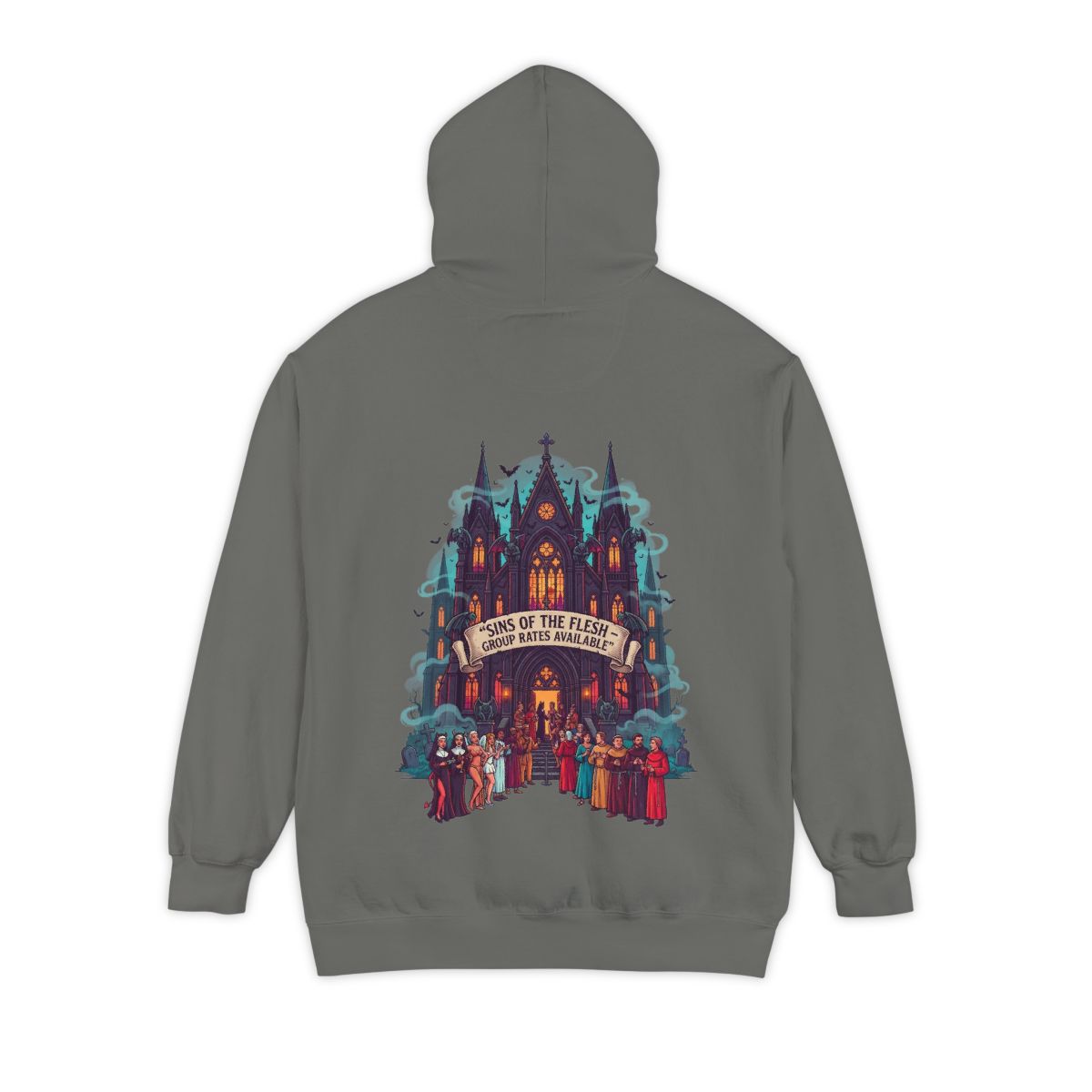 Color: Grey | Sins of The Flesh Group Rates Garment-Dyed Hoodie
