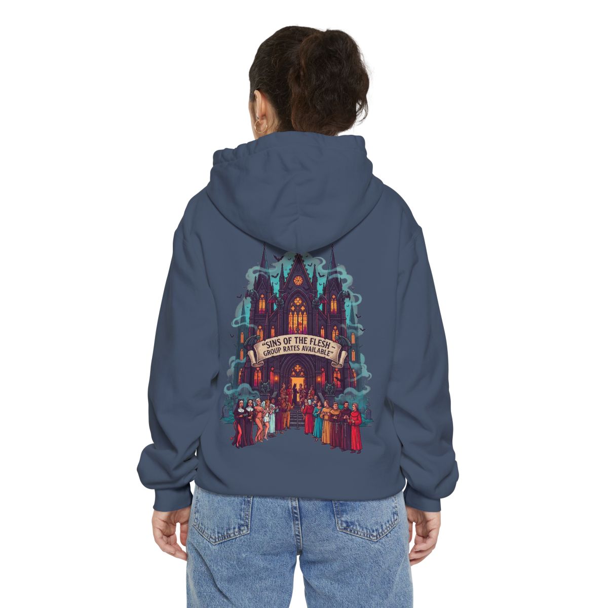 Color: Denim | Sins of The Flesh Group Rates Garment-Dyed Hoodie