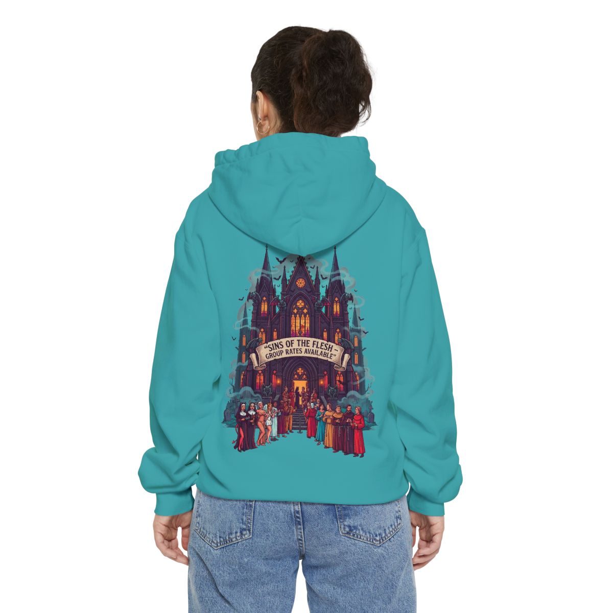 Color: Seafoam | Sins of The Flesh Group Rates Garment-Dyed Hoodie