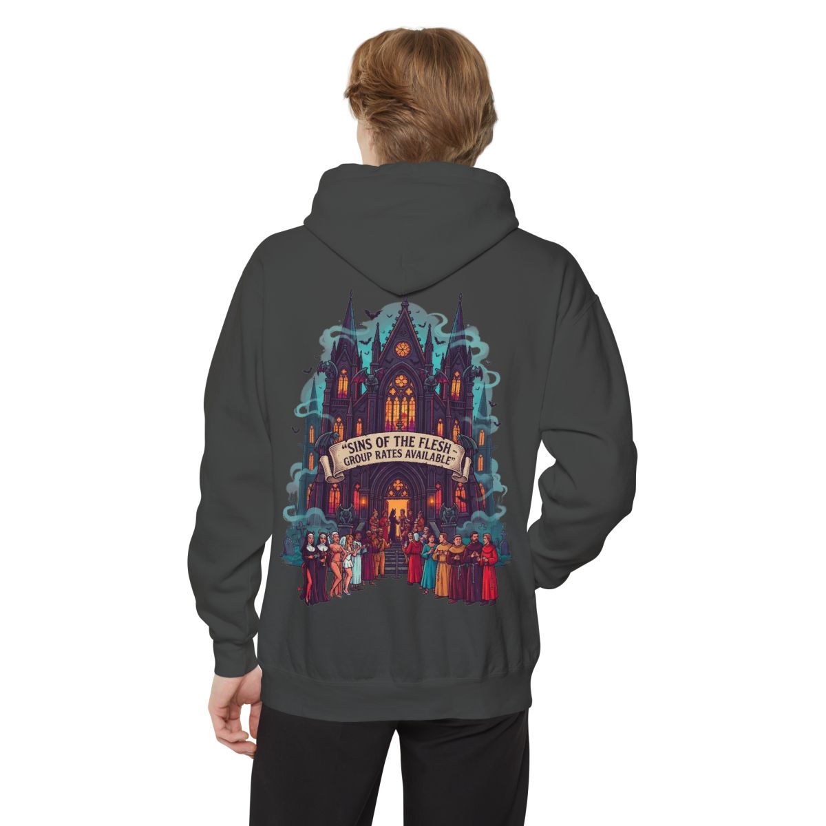 Color: Pepper | Sins of The Flesh Group Rates Garment-Dyed Hoodie