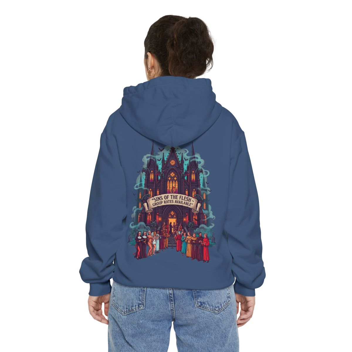 Color: True Navy | Sins of The Flesh Group Rates Garment-Dyed Hoodie