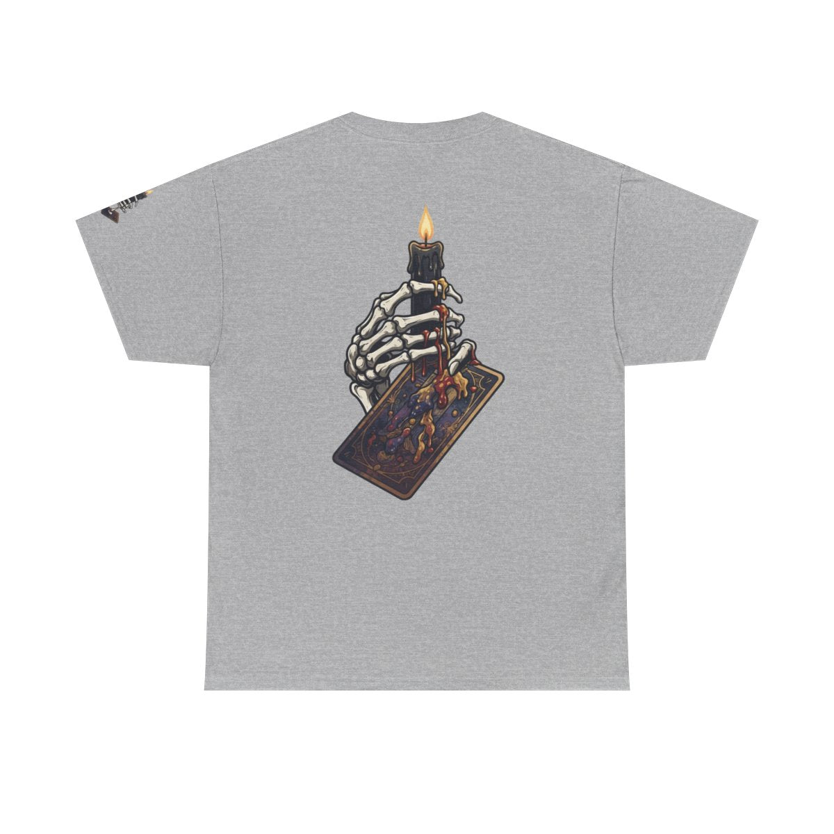 Color: Sport Grey | Skeletal Hand And Tarot Card Premium Graphic Tee