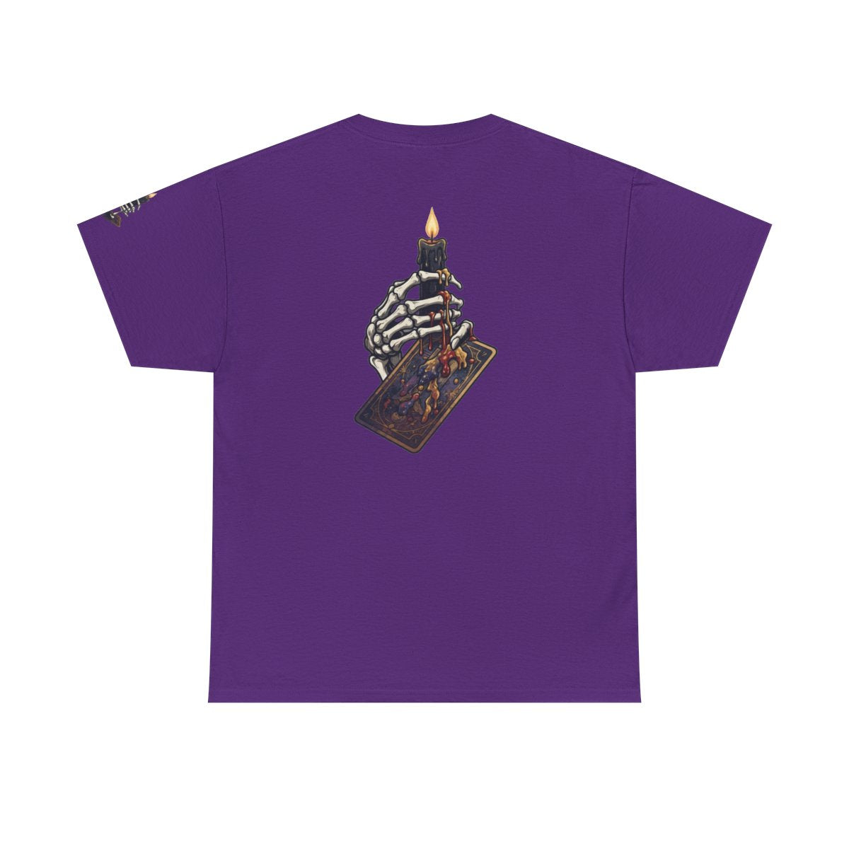 Color: Purple | Skeletal Hand And Tarot Card Premium Graphic Tee