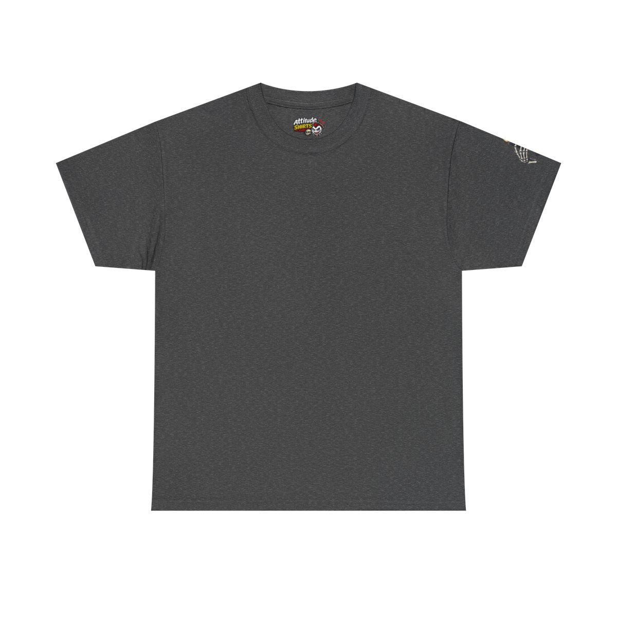 Color: Dark Heather | Skeletal Hand And Tarot Card Premium Graphic Tee