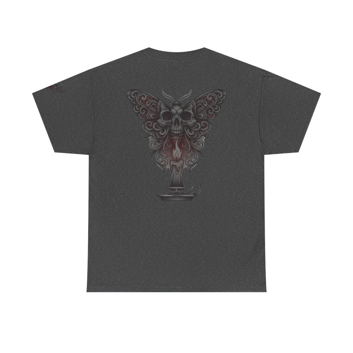 Color: Dark Heather | Skeleton Moth Premium Graphic Tee