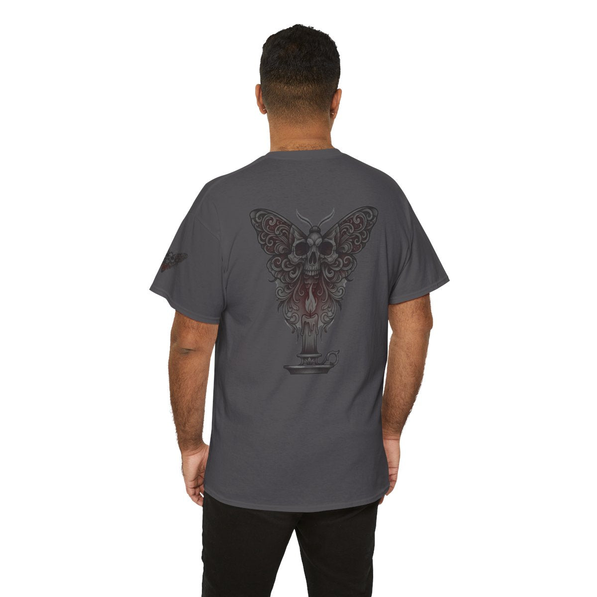 Color: Charcoal | Skeleton Moth Premium Graphic Tee