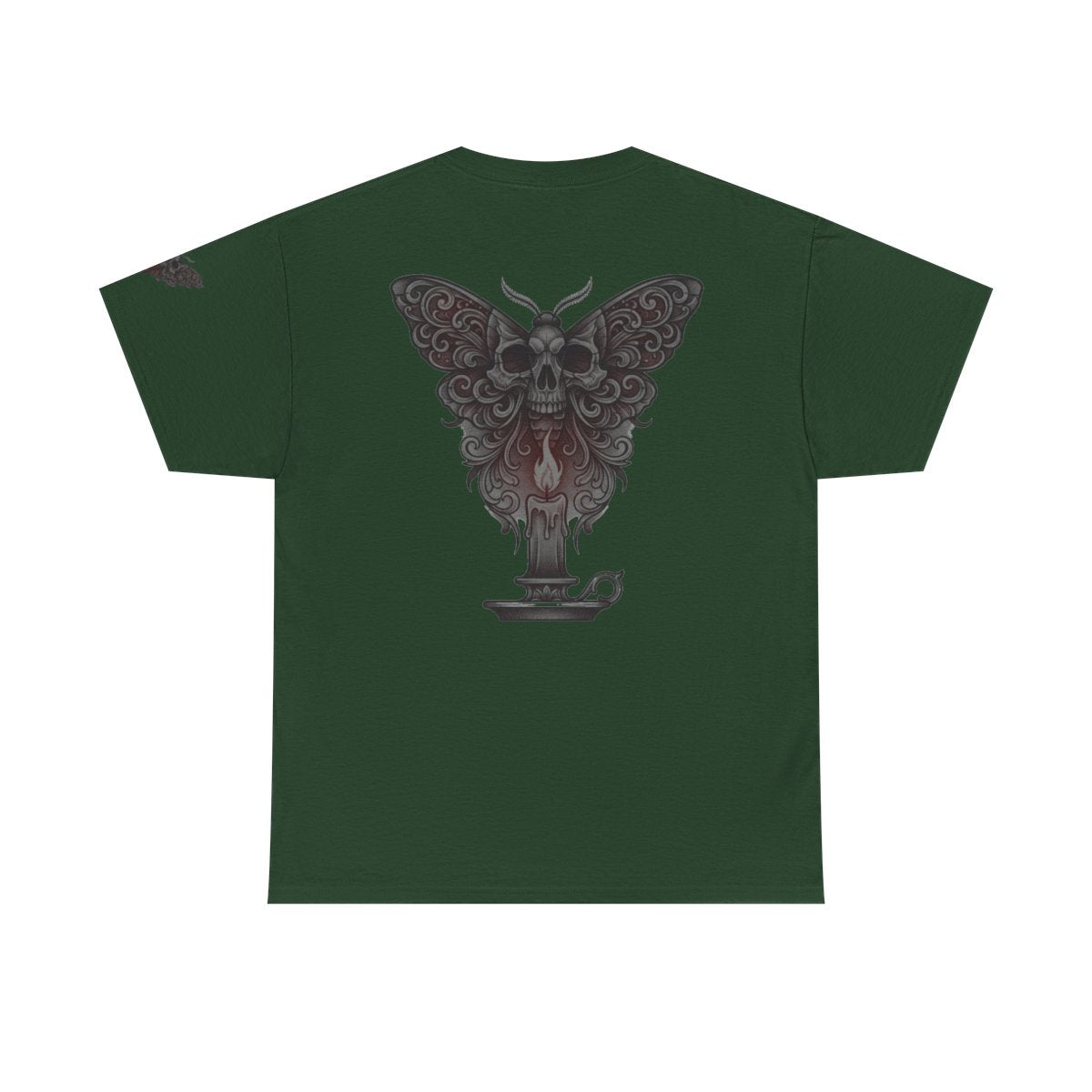 Color: Forest Green | Skeleton Moth Premium Graphic Tee