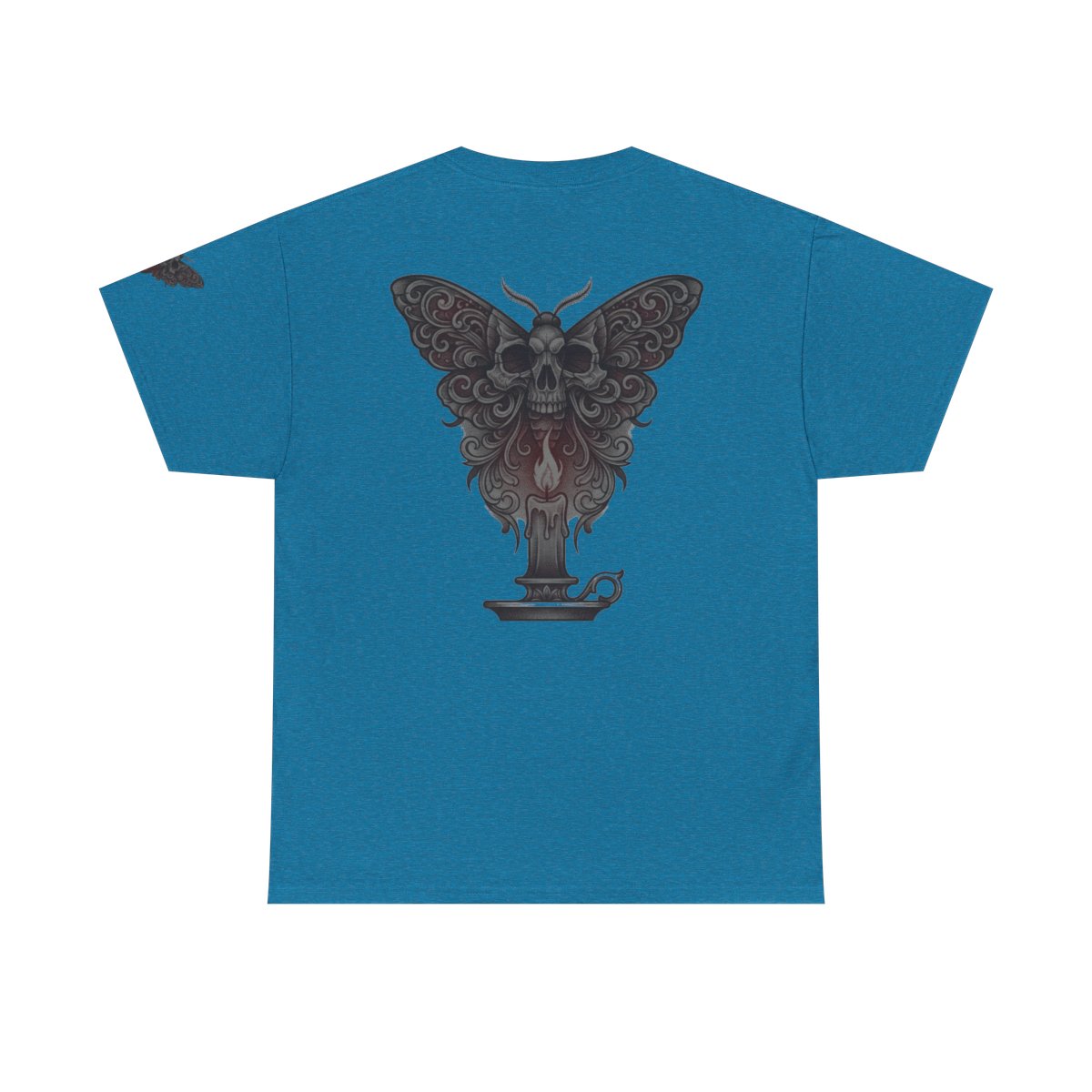 Color: Antique Sapphire | Skeleton Moth Premium Graphic Tee