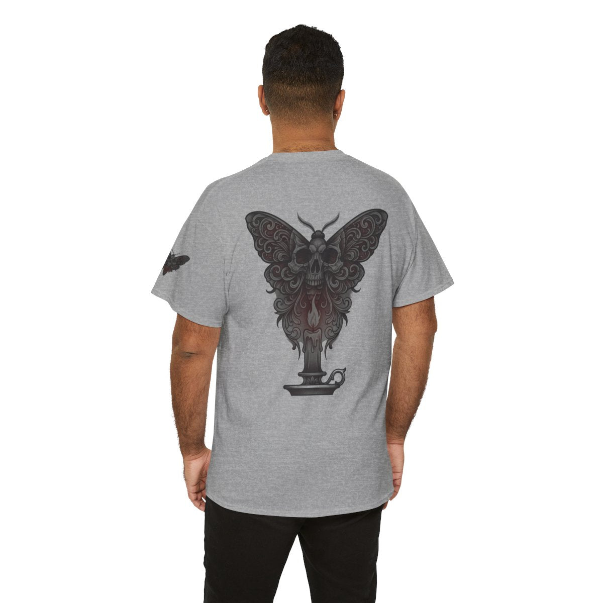 Color: Sport Grey | Skeleton Moth Premium Graphic Tee