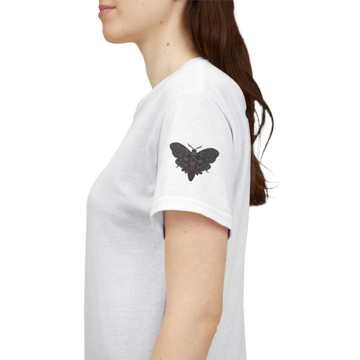 Color: White | Skeleton Moth Premium Graphic Tee