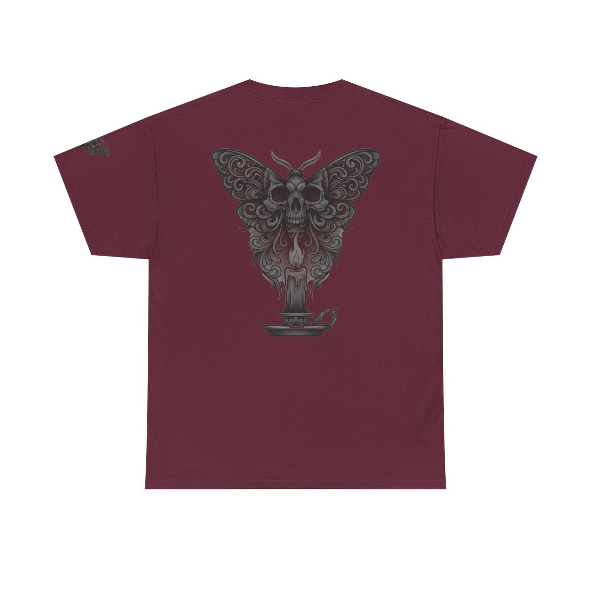 Color: Maroon | Skeleton Moth Premium Graphic Tee