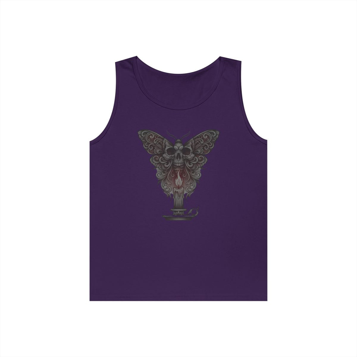 Color: Purple | Skeleton Moth Tank Top