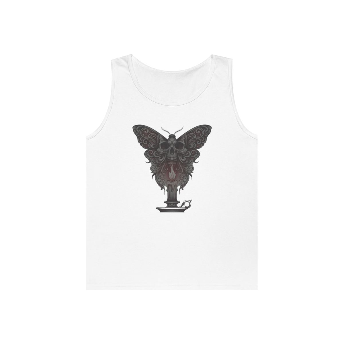 Color: White | Skeleton Moth Tank Top