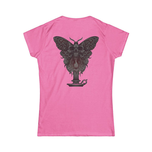 Color: Azalea | Skeleton Moth Women's Tee