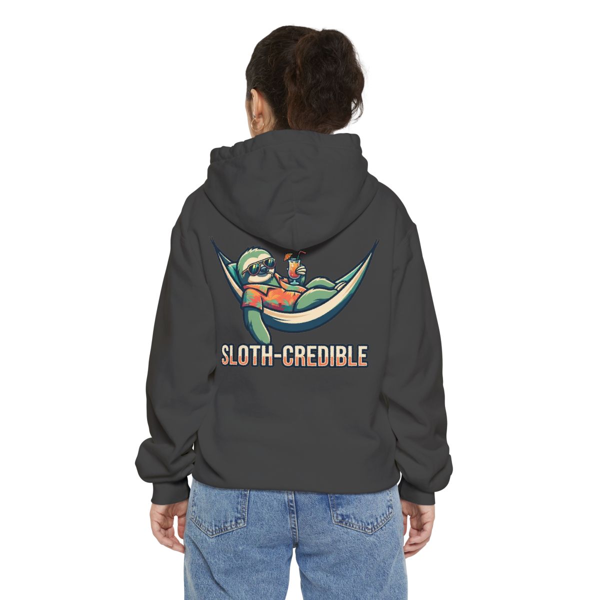Color: Pepper | Sloth Credible Garment-Dyed Hoodie