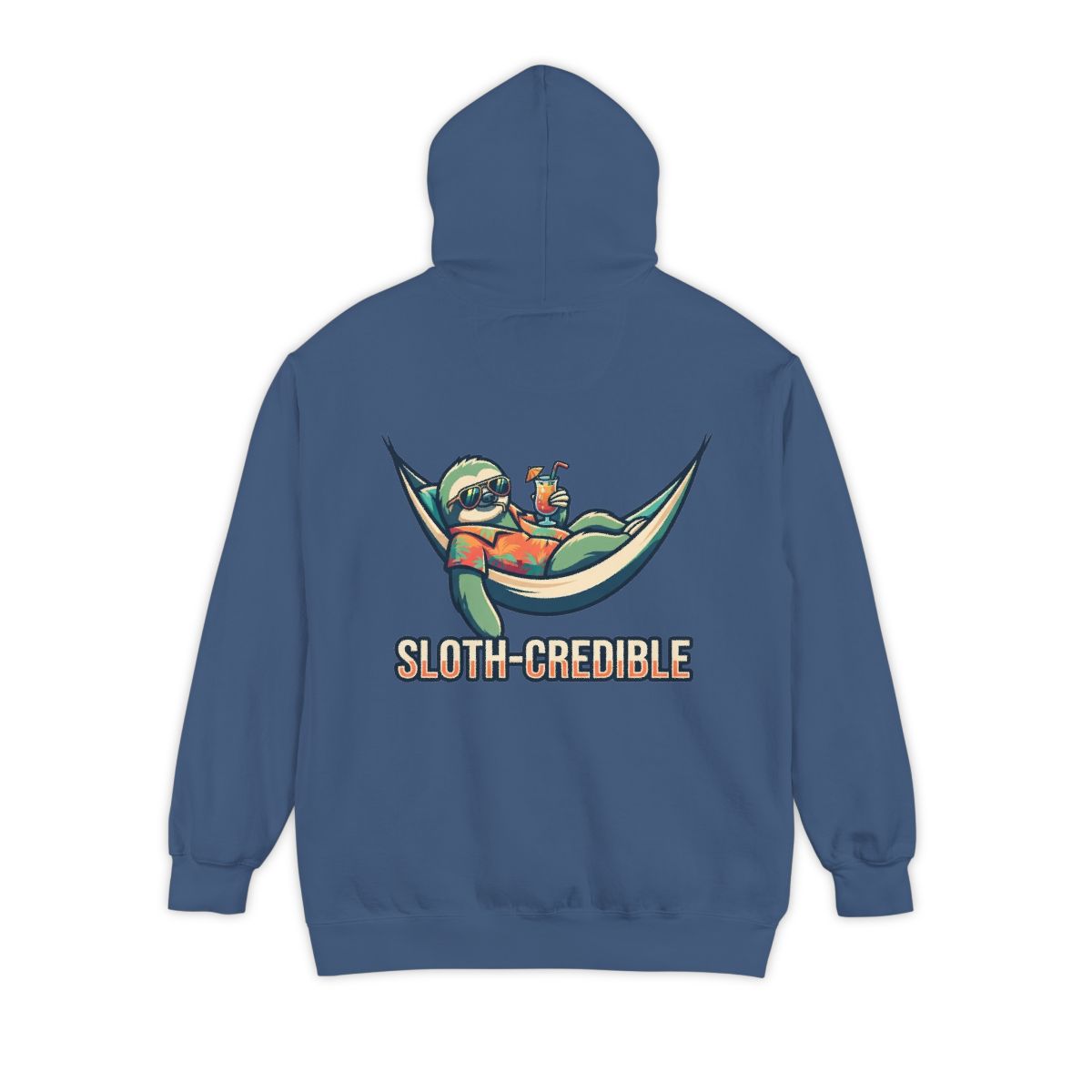 Color: True Navy | Sloth Credible Garment-Dyed Hoodie