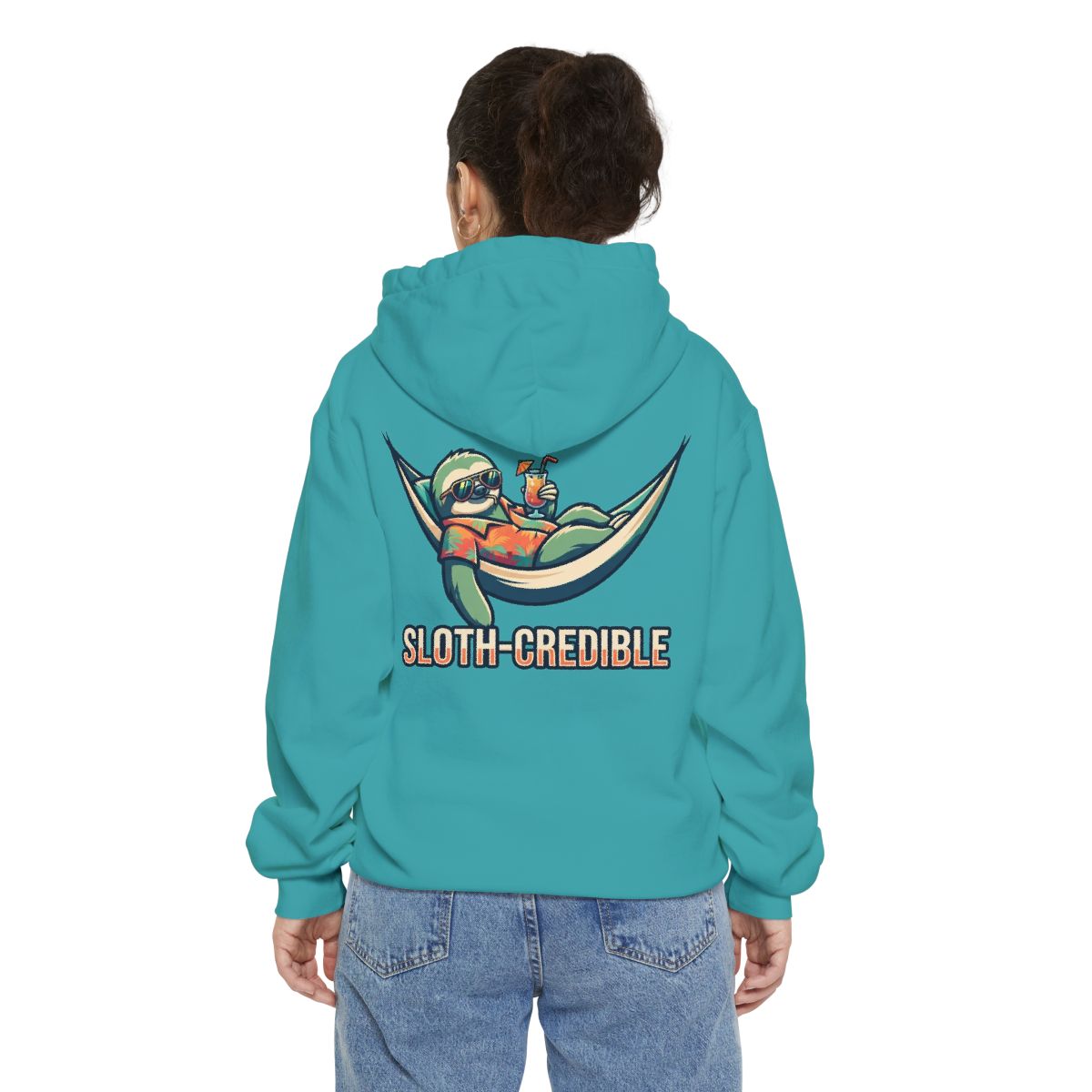 Color: Seafoam | Sloth Credible Garment-Dyed Hoodie