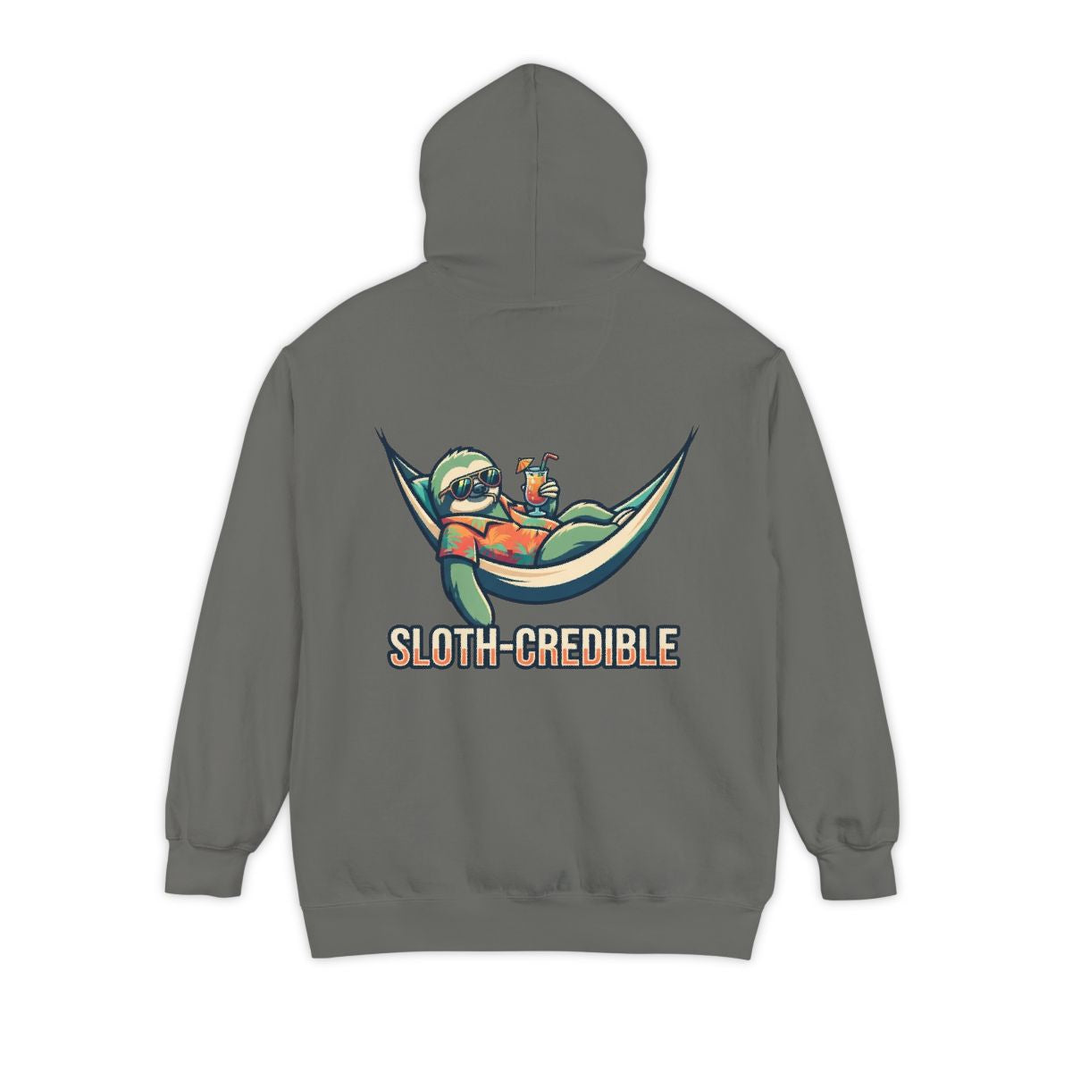 Color: Grey | Sloth Credible Garment-Dyed Hoodie