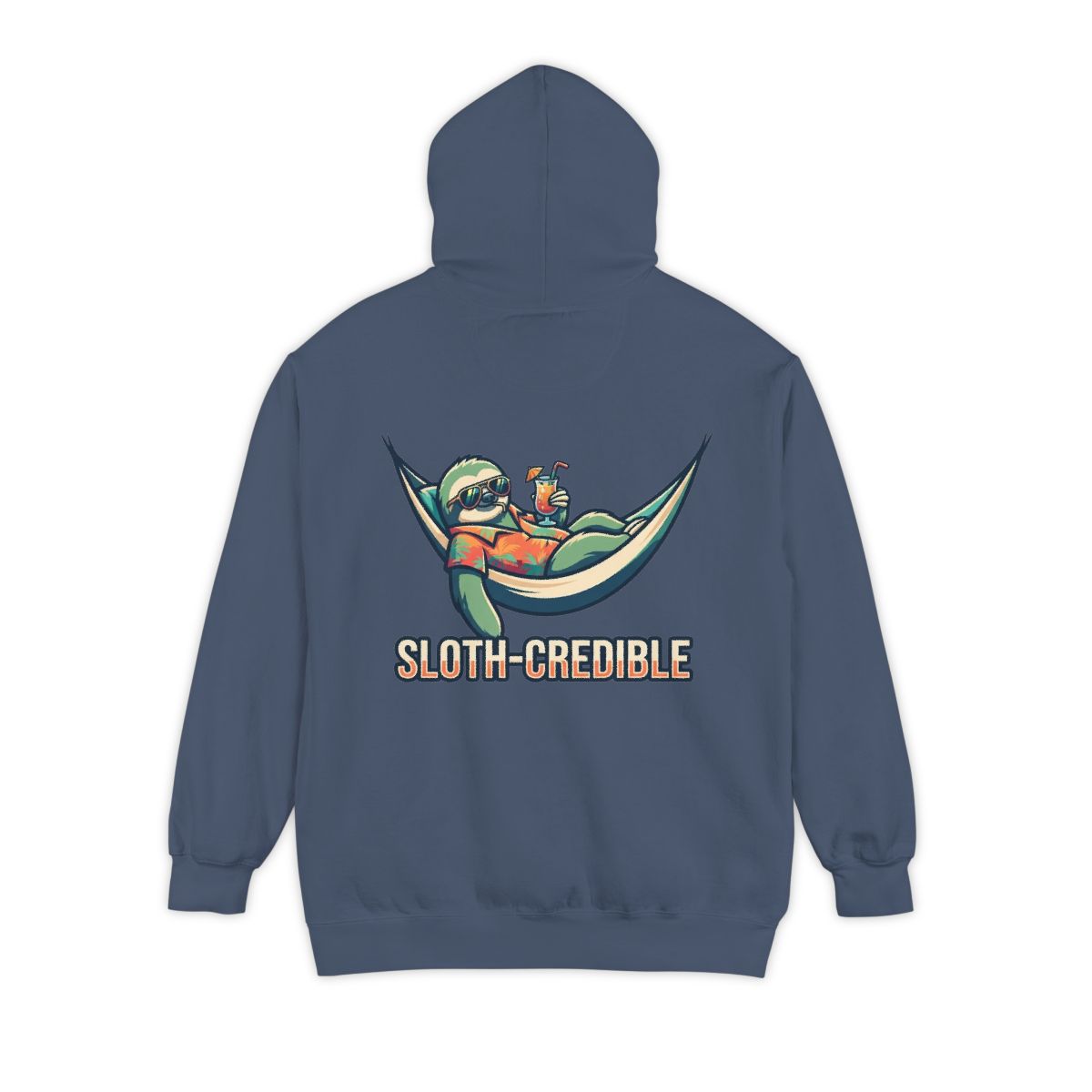 Color: Denim | Sloth Credible Garment-Dyed Hoodie