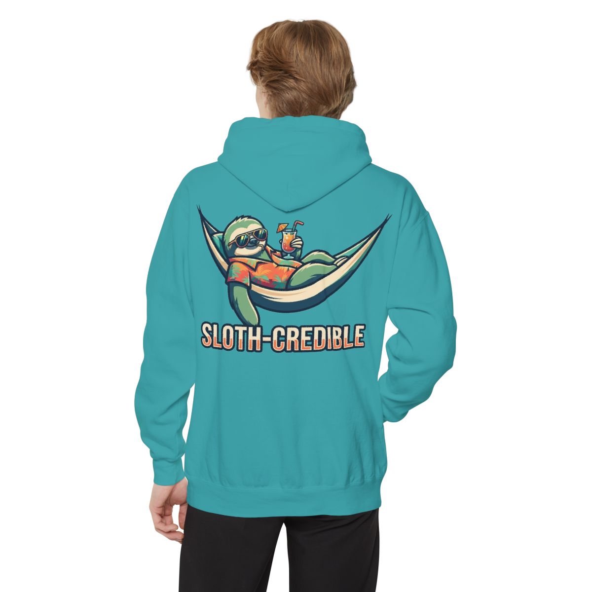 Color: Seafoam | Sloth Credible Garment-Dyed Hoodie