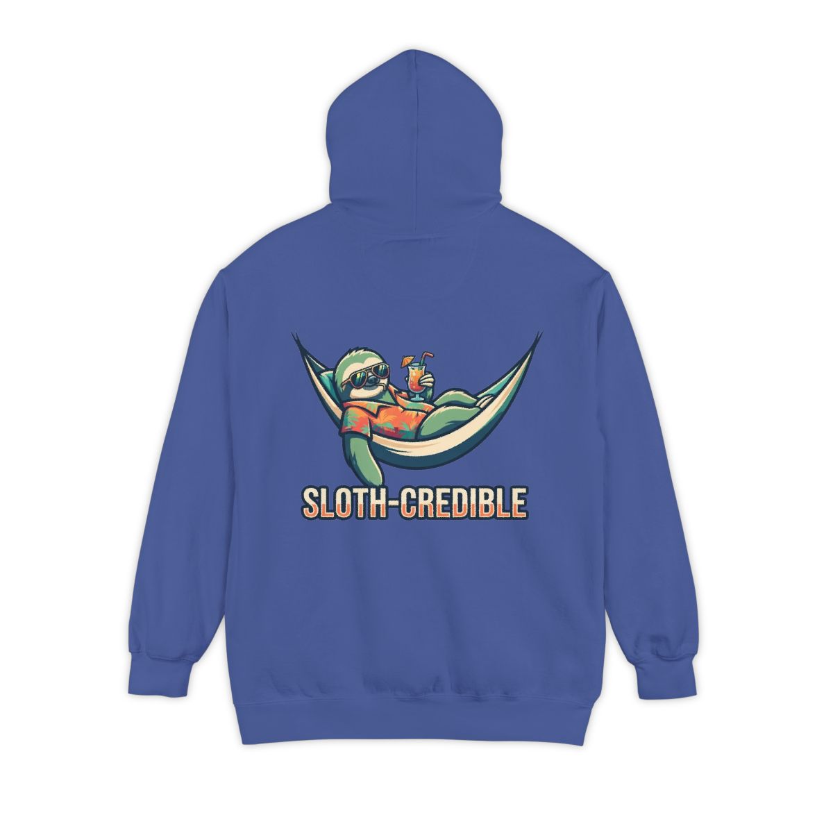 Color: Flo Blue | Sloth Credible Garment-Dyed Hoodie
